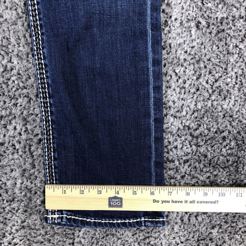 Rock Revival Easy Straight Jeans Womens 26 Blue Med Wash Stretch Rhinestone - Picture 7 of 16